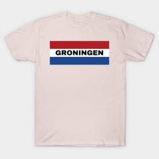 Groningen City in Dutch Flag T-Shirt